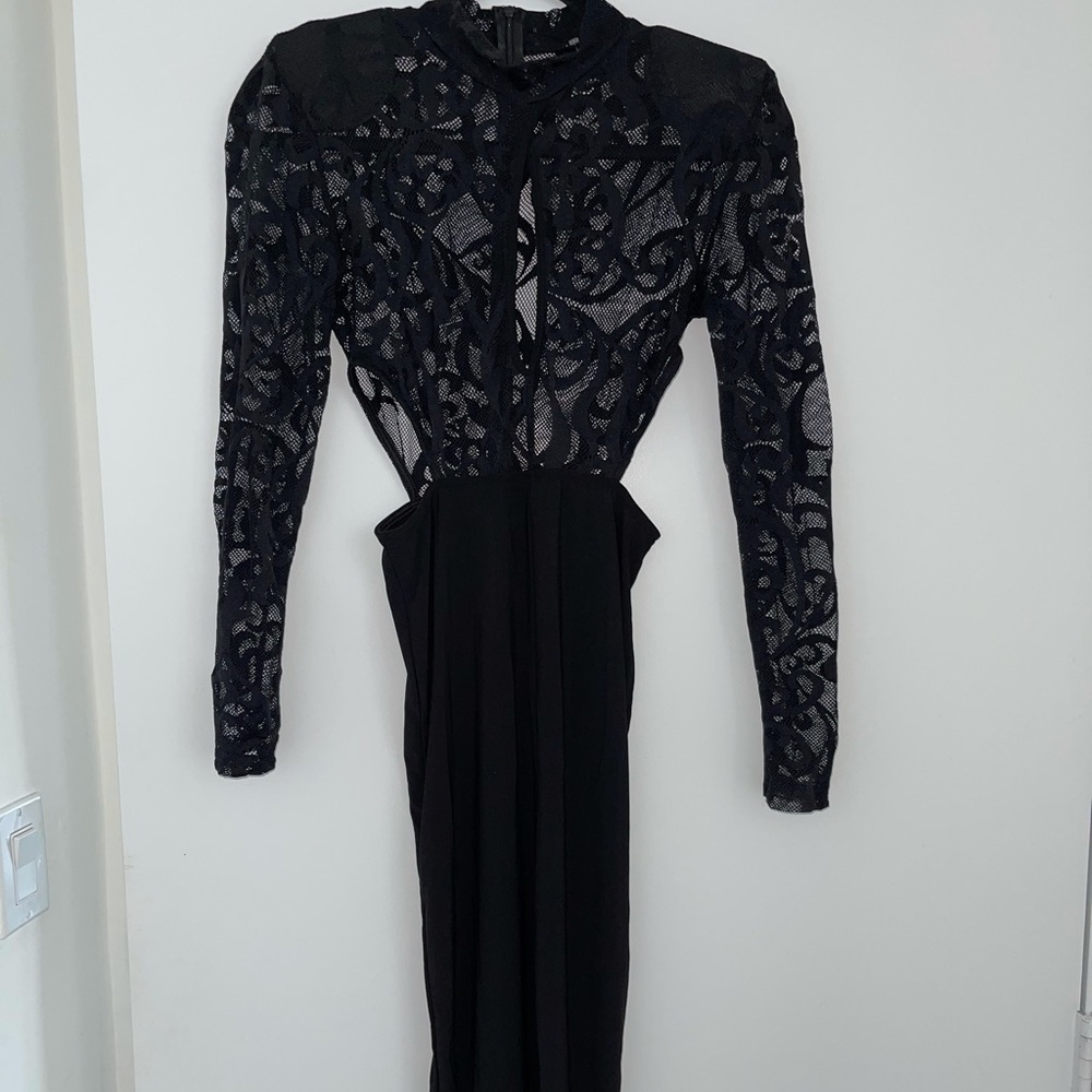black lace dress